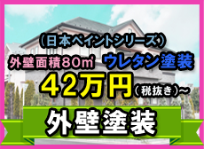 ミカジマ外壁塗装セット価格 ¥49,8000（税別）